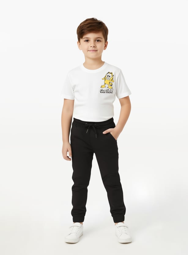Boys Solid Joggers Black