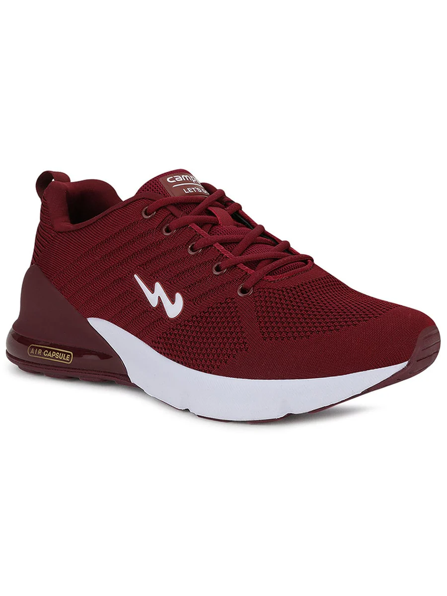 MIKE N Burgundy Men's Running Shoes Campus