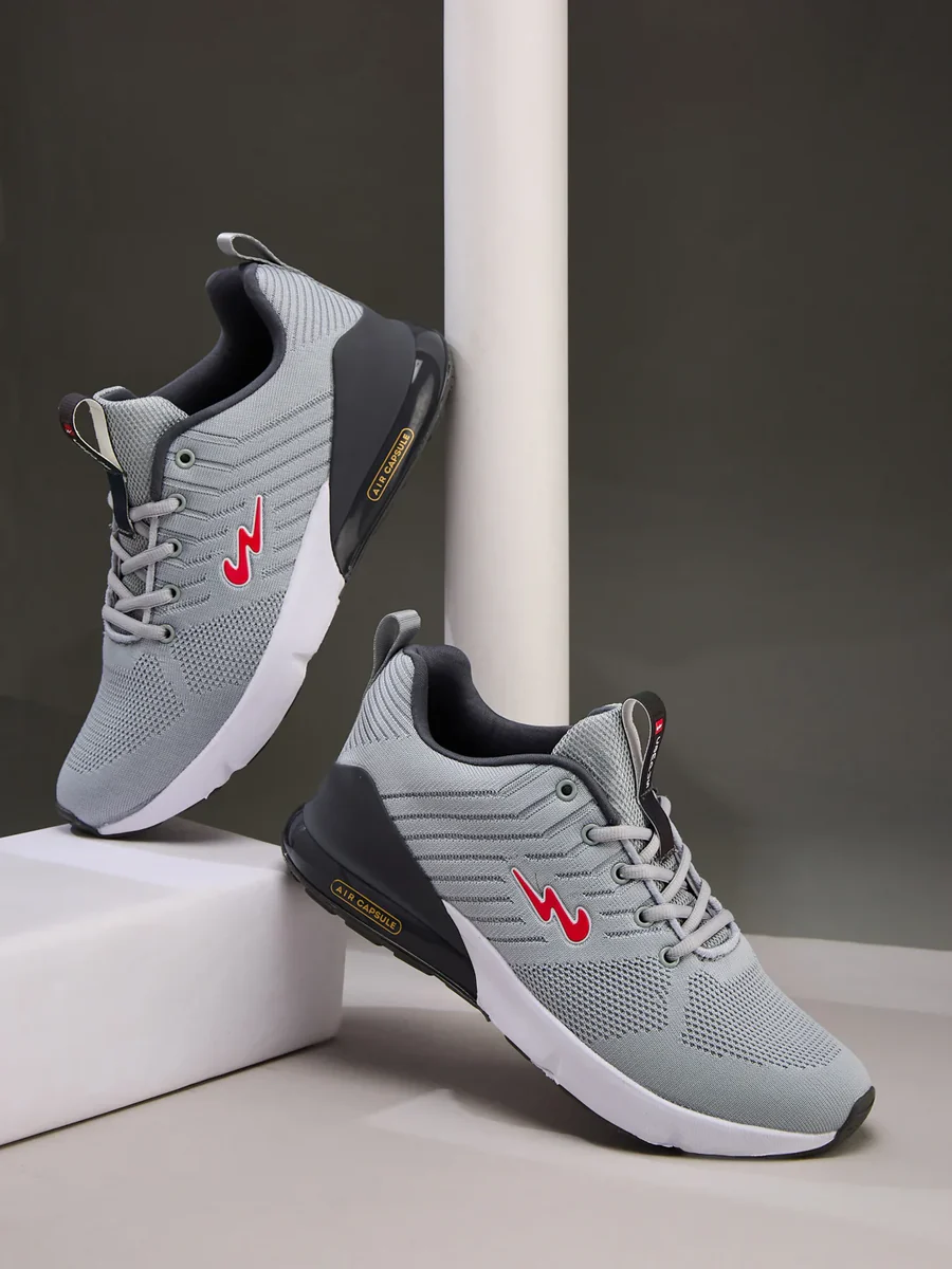 MIKE N Grey Men's Running Shoes Campus