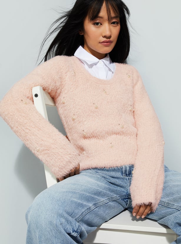 URB_N Women Embellished Sweater